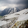 On the way through snow during trekking to Talhouti