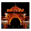 close up of maha dwara at mysore exhibition grounds