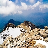 At the peak of Kedarkantha during trekking 