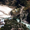 Road and bridge on Bhagirathi river near Gangotri