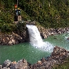 Water discharge point in Bhagirathi river near Uttarkashi on way to Gangotri