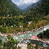 Alaknanda and Nandakini confluence at Nandakini