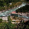 Nandprayag the confluence of river Alaknanda and Nandakini