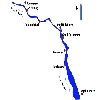 Map of Godavari river cruise journey at papikondalu to Bhadrachalam