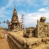 Mahabalipuram stone temple near sea shore