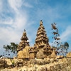 Temples in stone at Mahavalipuram near Chennai