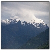 Ice covered peak at Naggar near Kullu Manali