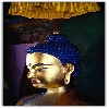 Left side view of Buddha face
