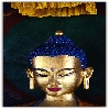 Front view of Buddha face at Manali buddhist Monastery