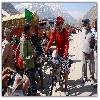 A cyclist at Himalaya towards Leh