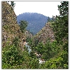 Valley view through the river flow