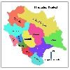 Himachal Pradesh map showing districts