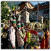 traditional trumpet blowing during Dasahara festival at Sarahan