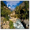 River flowing by the side of Sangla village 