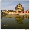 Back side view of Kali temple with pond at Dakshineswar
