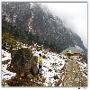 Snow in Yumthang valley in North Sikkim