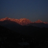 Dhauladhar Hill orange color on sunset