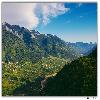 Kullu view from first camp of YHAI Saurkundi trek