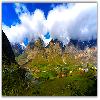 Landscape at Tandi with wider view of valleys and river