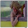 A Man looking from a bus in Rajasthan