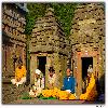 Inside the temple of Jageshwar near Almora