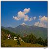 The view of  peaks as seen from a view point at Munsiyari