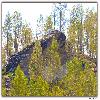 A rock which is in the shape of a snake head seen on the way to Almora