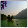 view of island on Bhimtal lake