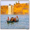 Boating at the Chitrakoot waterfalls