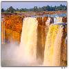 A closer view of the Chitrakoot waterfalls