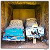 Vintage cars inside Bobbili Palace