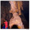 stalactites formation inside cave 