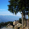 view of snow capped hills from Kalatop