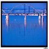 Blue water and the Arc of rail bridge at Rajahumndry