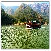 The boat near hills 