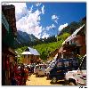 Parking and market area of Aru valley