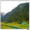 Green valley and Hotel Alpine at Aru valley