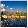 Line of houseboats in Dal Lake