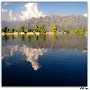 Houseboat and water of the Dal Lake