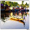 Small boats used for connecting Houseboats