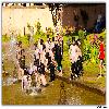 Kids enjoying in water at Nishat Bagh