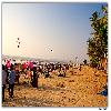 Wide flat beach at Juhu in Mumbai