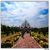 From a distance Lotus temple at Delhi