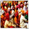 Sadhus near  Rukmini Devi temple at Dwaraka