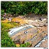 Water flowing down during rainy season at Chapurai