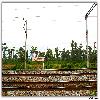 A board showing distance and starting of rail link to Kirnondul 