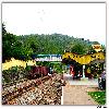 Borra Railway station during rainy season