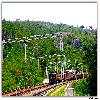 Engine of a train coming to Borra railway station 
