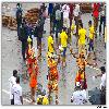 Devotees dressed as Lord Hanuman Car Festival 