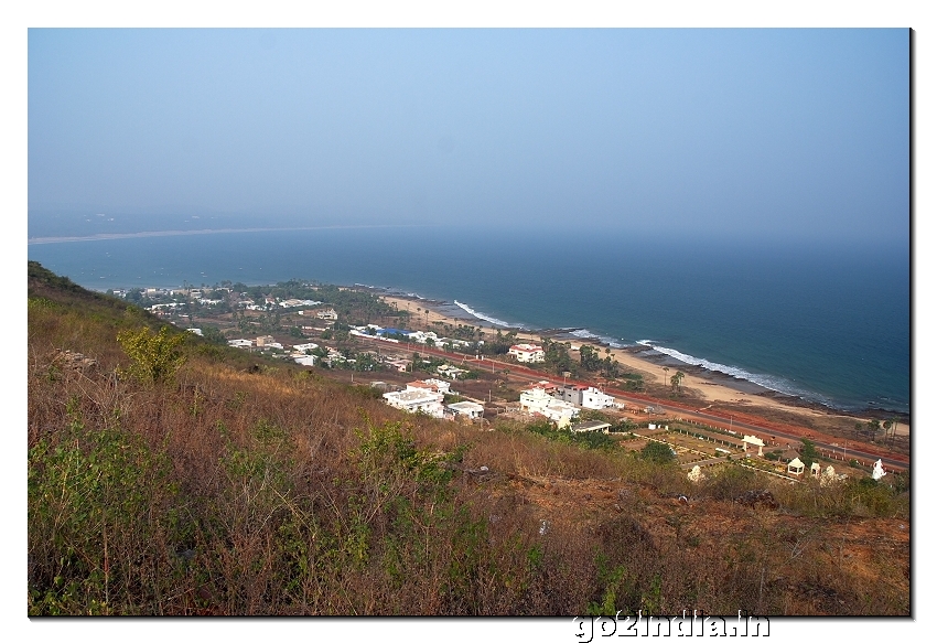 Sea view from Thotlakonda hill top near Visakhapatnam in Andhrapradesh